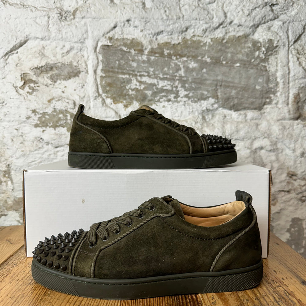 Christian Louboutin Olive Suede Spike Sneaker Sz 8 (41)