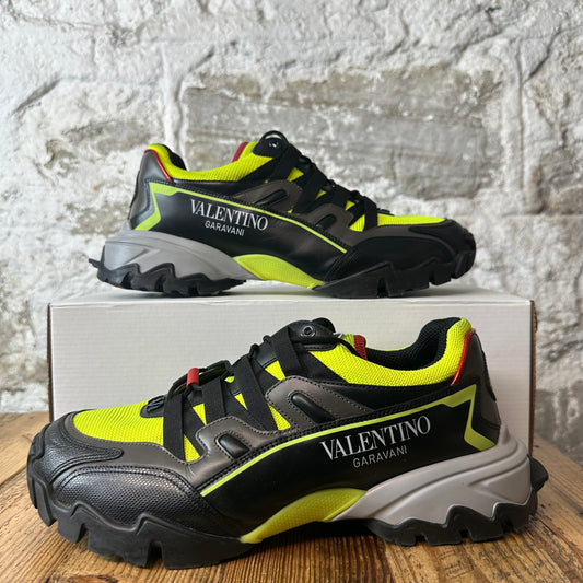 Valentino Black Neon Rock Runner Sneaker Sz 9 (42)