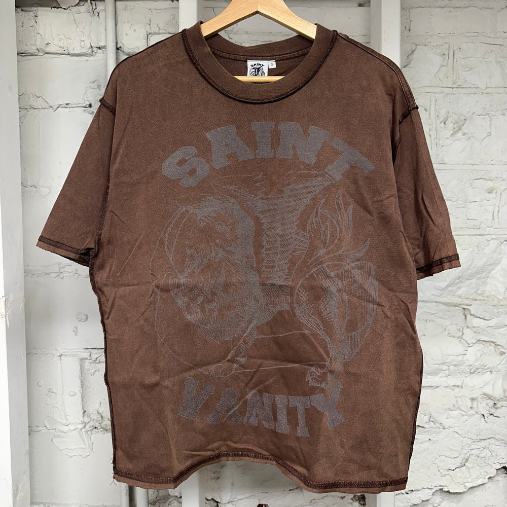 Saint Vanity Brown Griffin T-Shirt Sz S