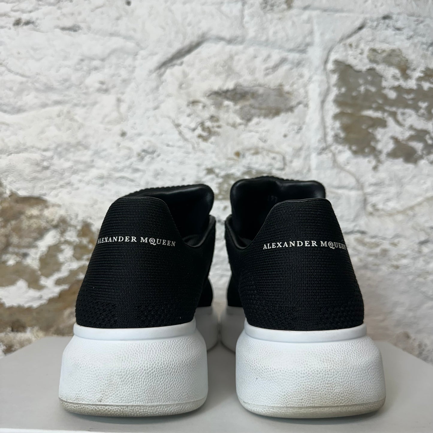 Alexander Mcqueen Black Knit White Sneaker Sz 7 (40) No Box