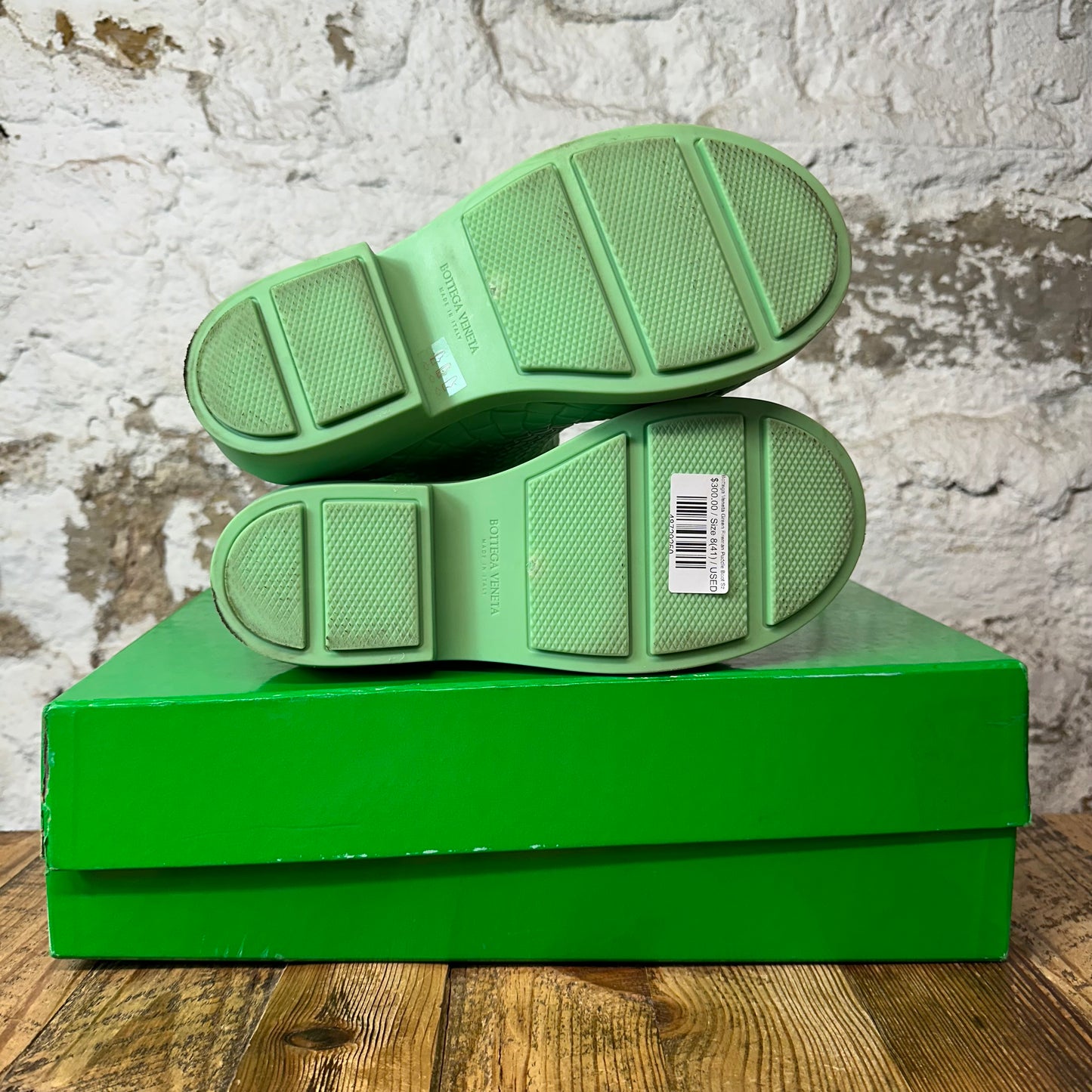 Bottega Veneta Green Fireman Puddle Boot Sz 8 (41)