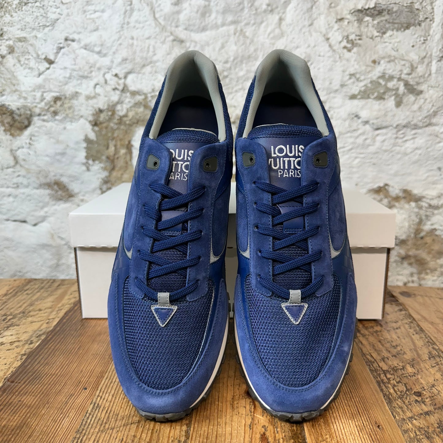 Louis Vuitton Blue Suede Runaway Sneaker Sz 13.5(12LV) DS No Box