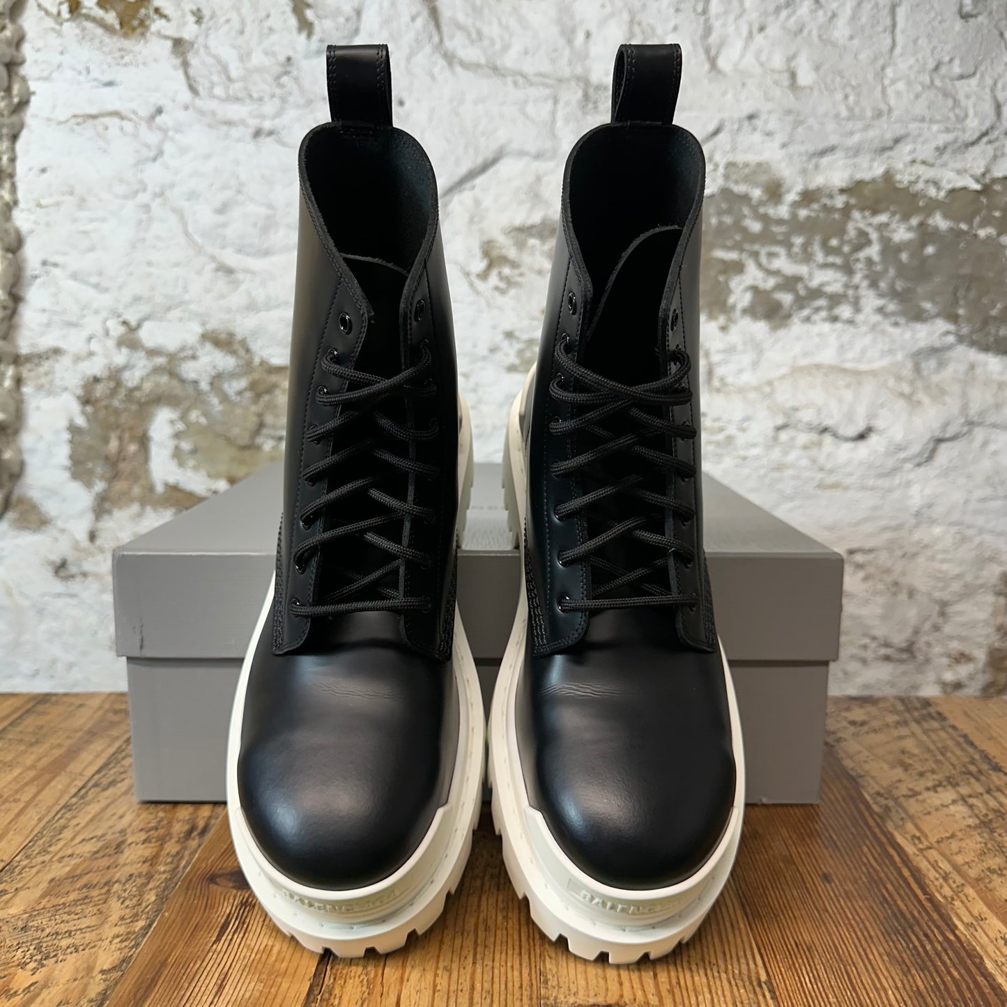 Balenciaga Black White Strike Boot Sz 5.5 (37.5)