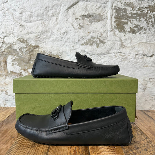 Gucci Interlocking G Driver Loafer Black Sz 8.5