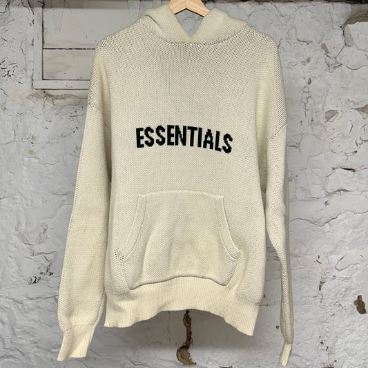 Fear of God Essentials Knit Tan Hoodie Sz S