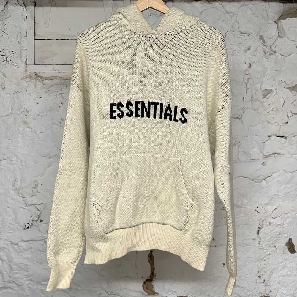 Fear of God Essentials Knit Tan Hoodie Sz S