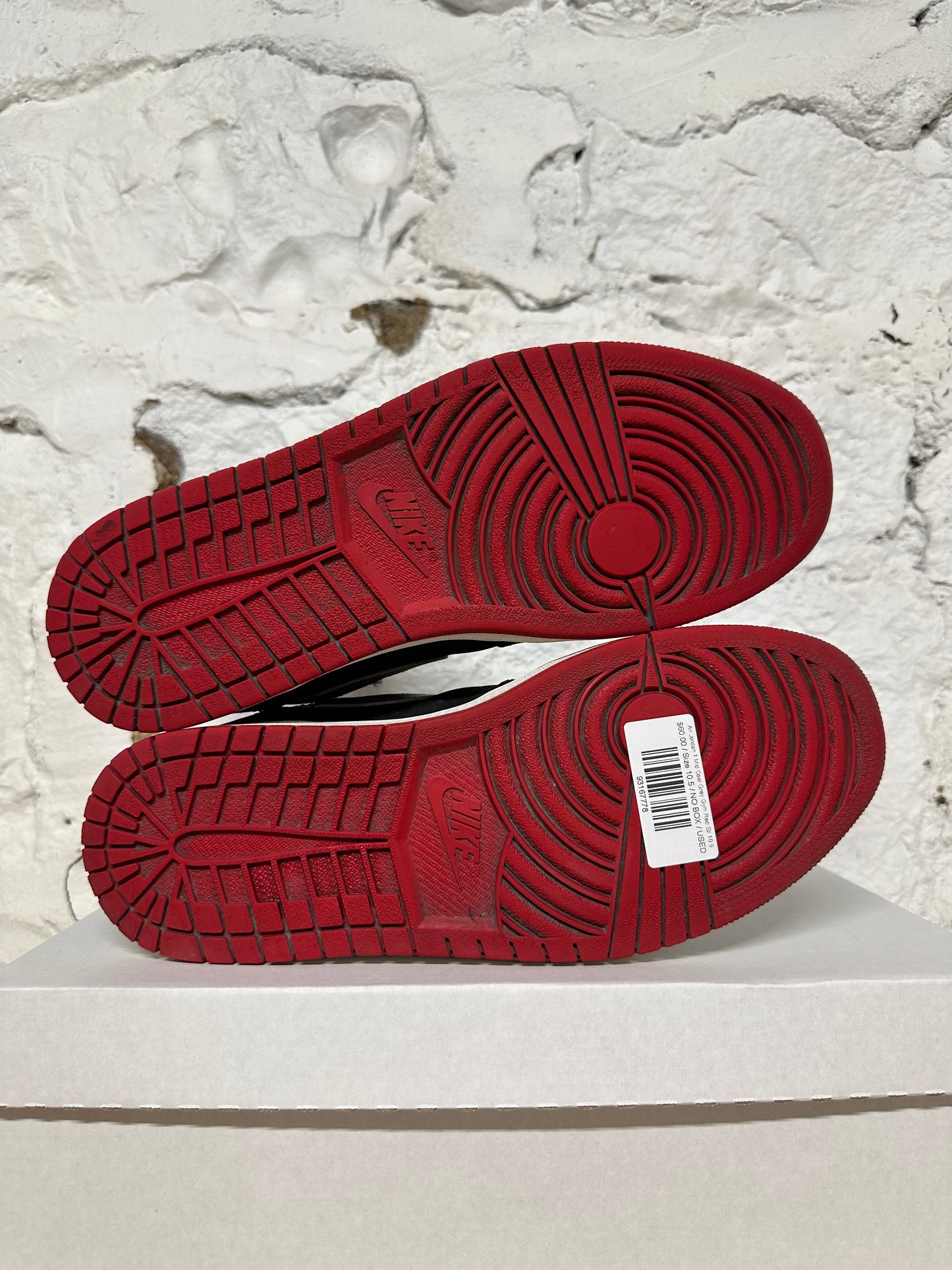 Air Jordan 1 Mid Cool Grey Gym Red Sz 10.5