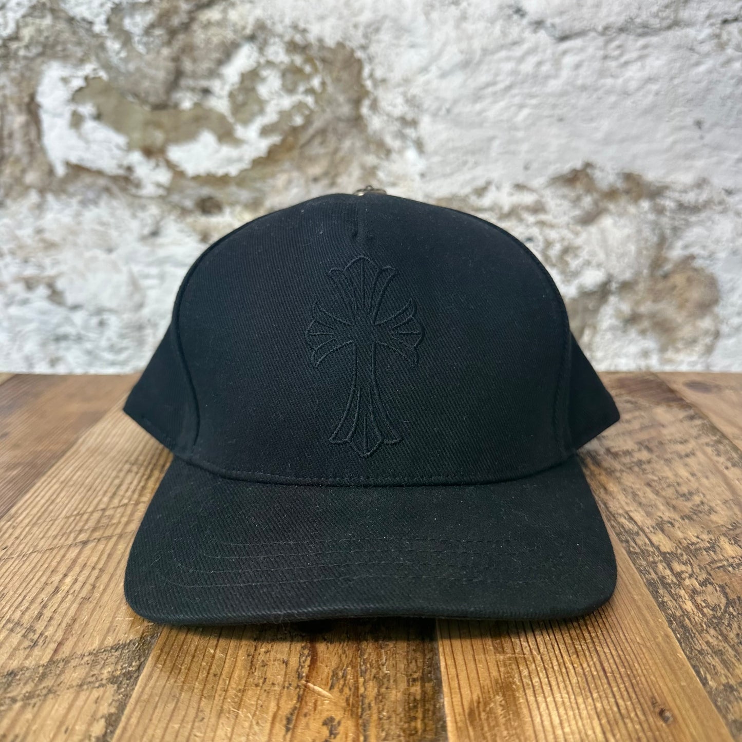 Chrome Hearts Cross Waxed Denim Hat