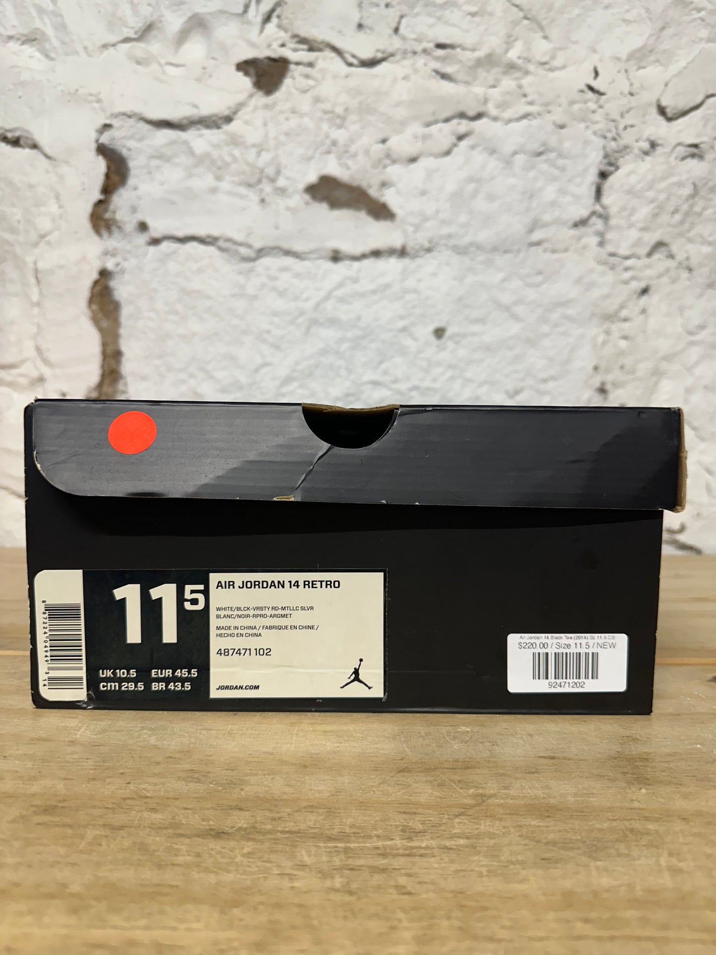 Air Jordan 14 Black Toe (2014) Sz 11.5 DS