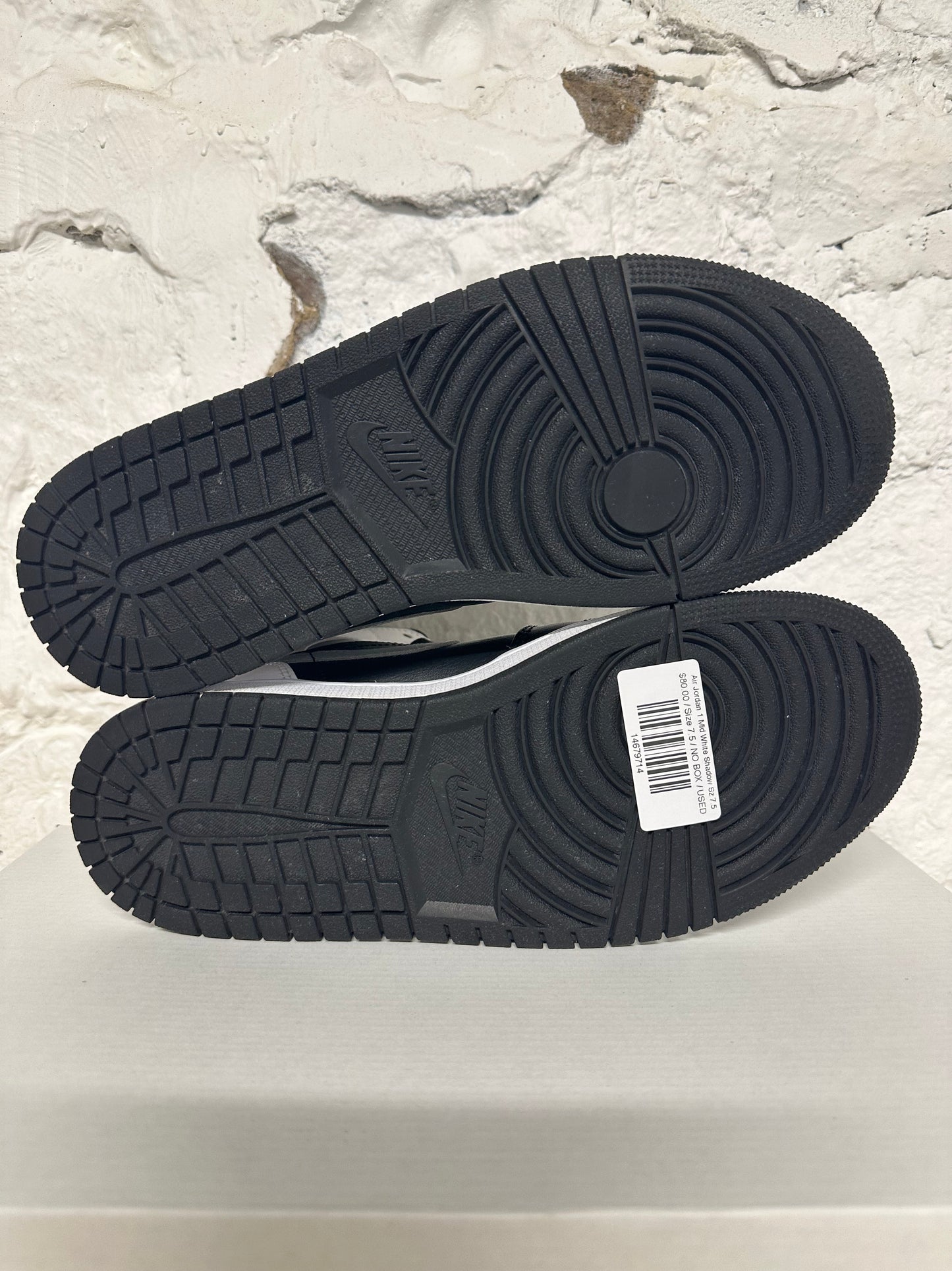 Air Jordan 1 Mid White Shadow Sz 7.5