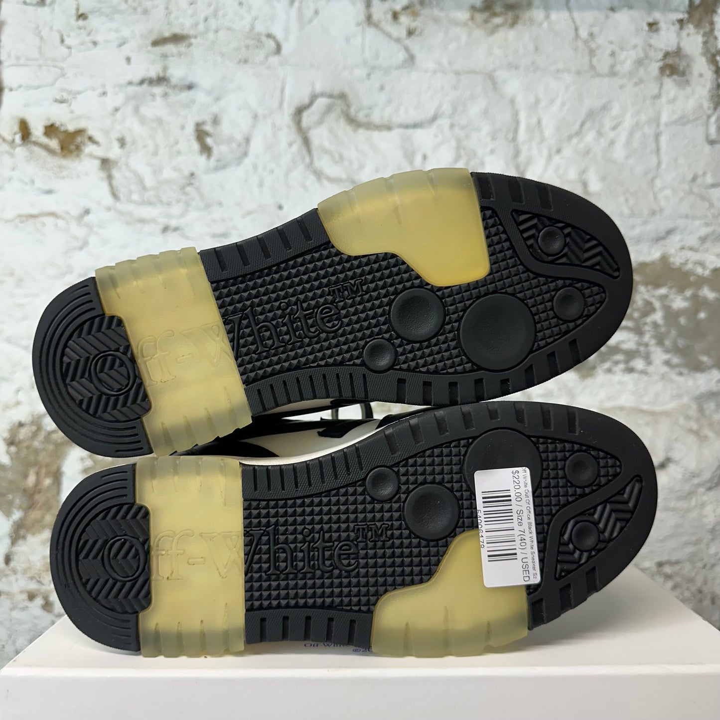 Off-White Out Of Office Black White Sneaker Sz 7 (40)