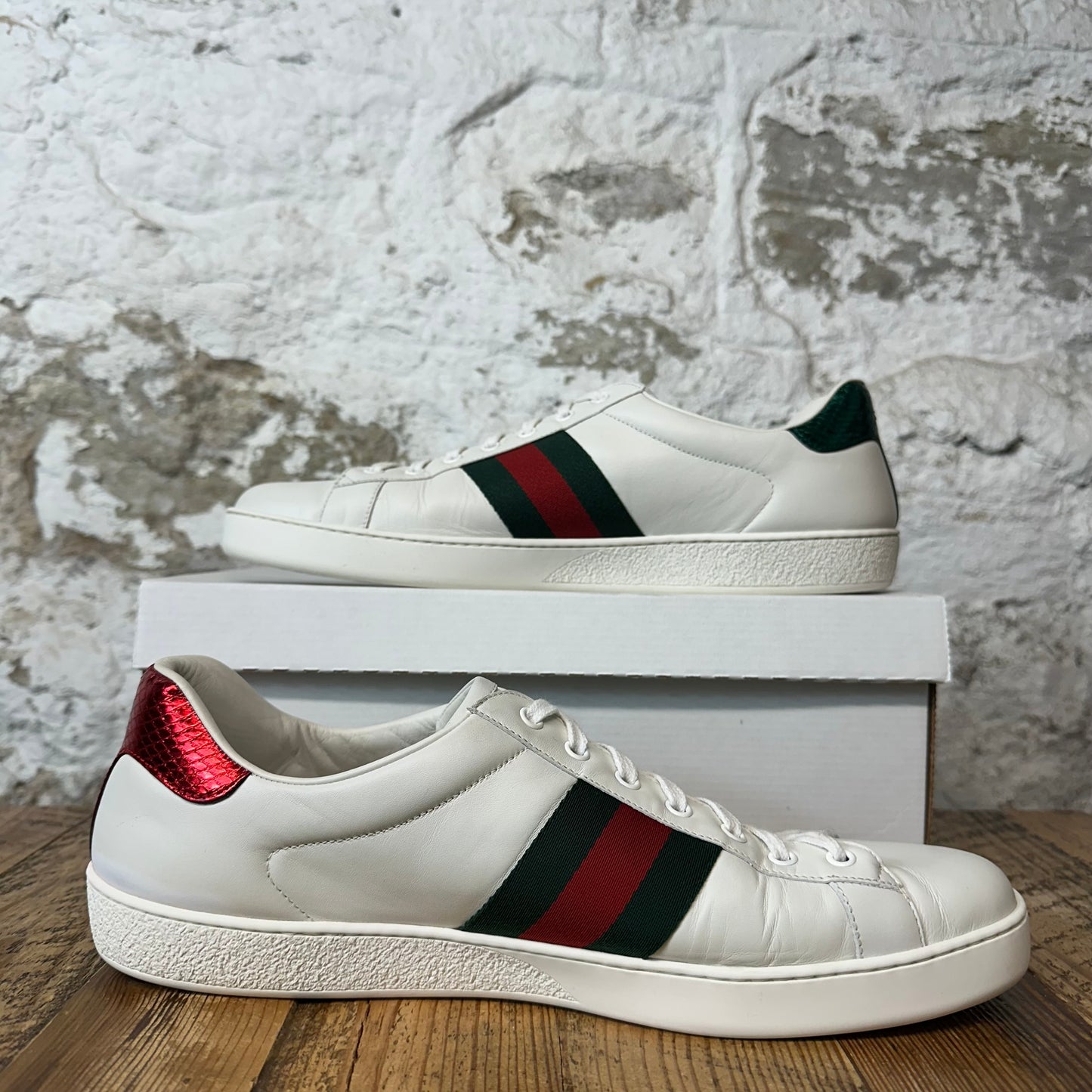 Gucci Rython Vintage Logo Cream Sneaker Sz 5.5