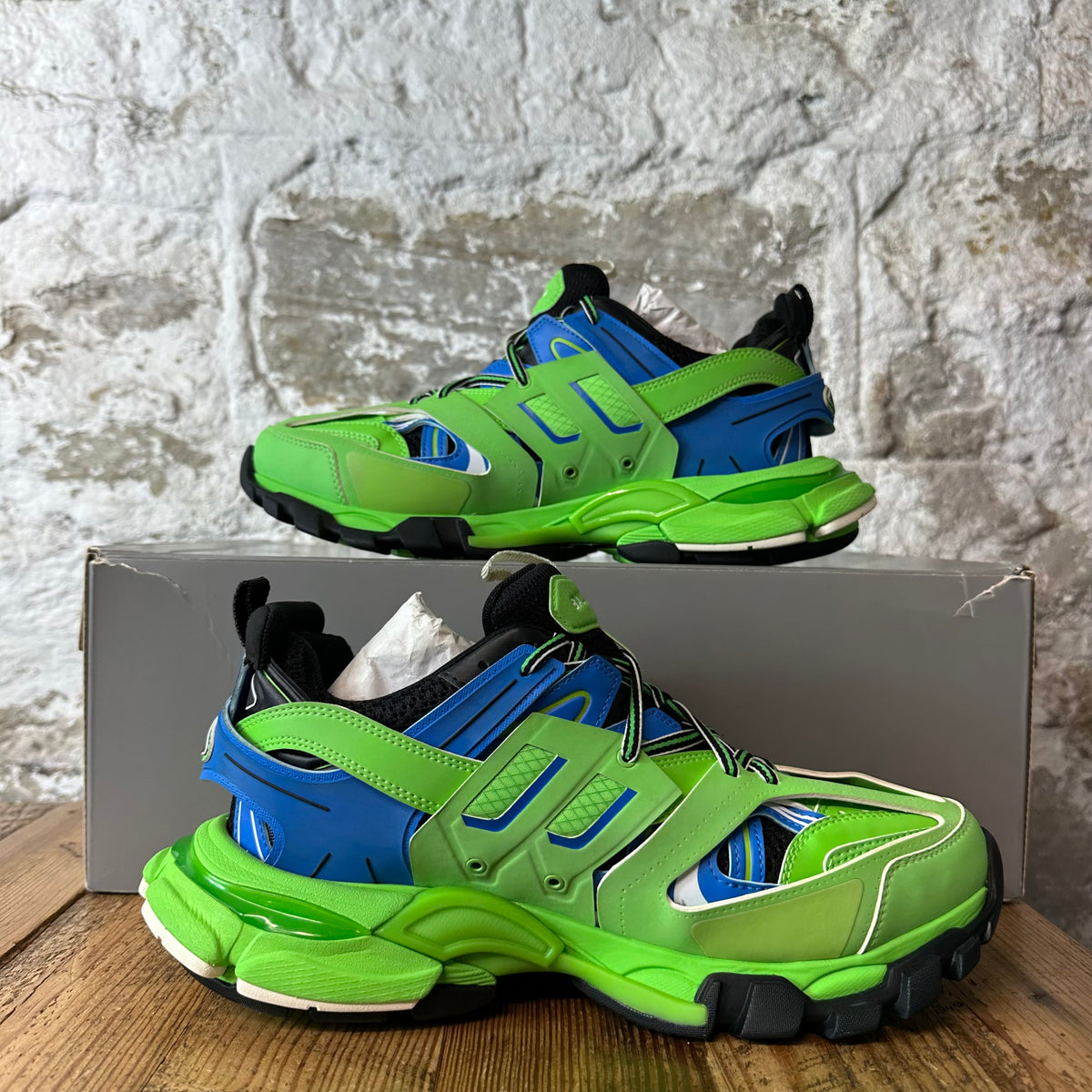 Balenciaga Track Runner Green Blue Black Sneaker Sz 9 (42)