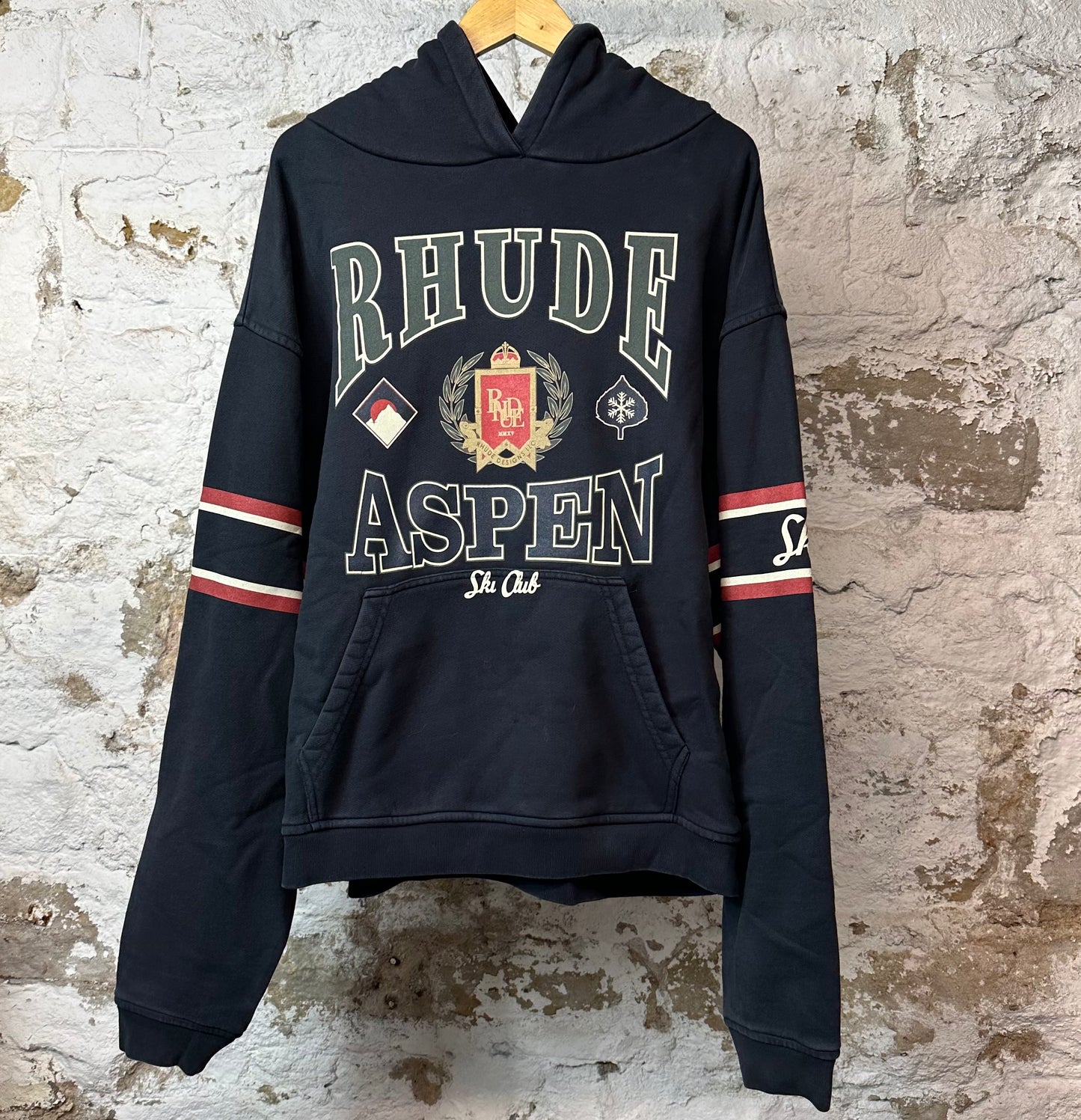 Rhude Aspen Ski Club Hoodie Navy Sz L