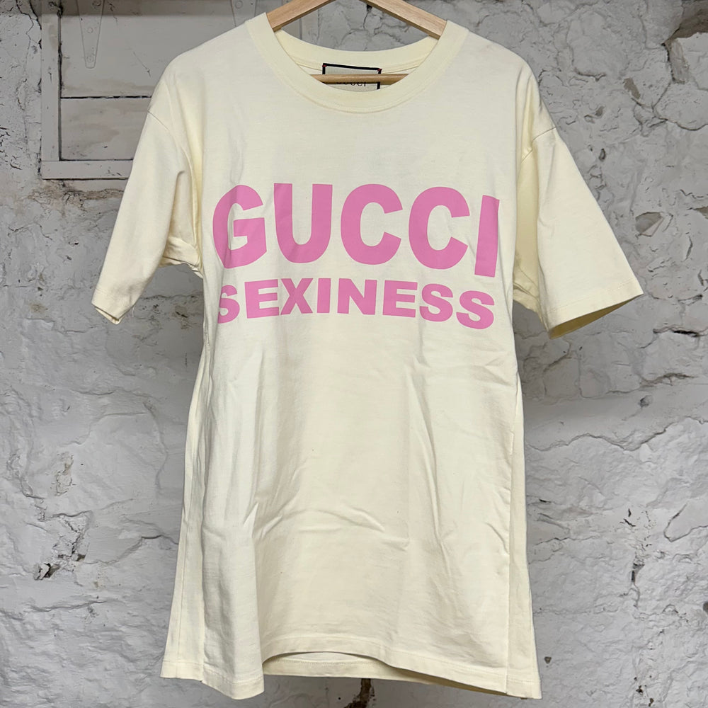 Gucci Sexiness Cream T-Shirt Sz S (Tailored)