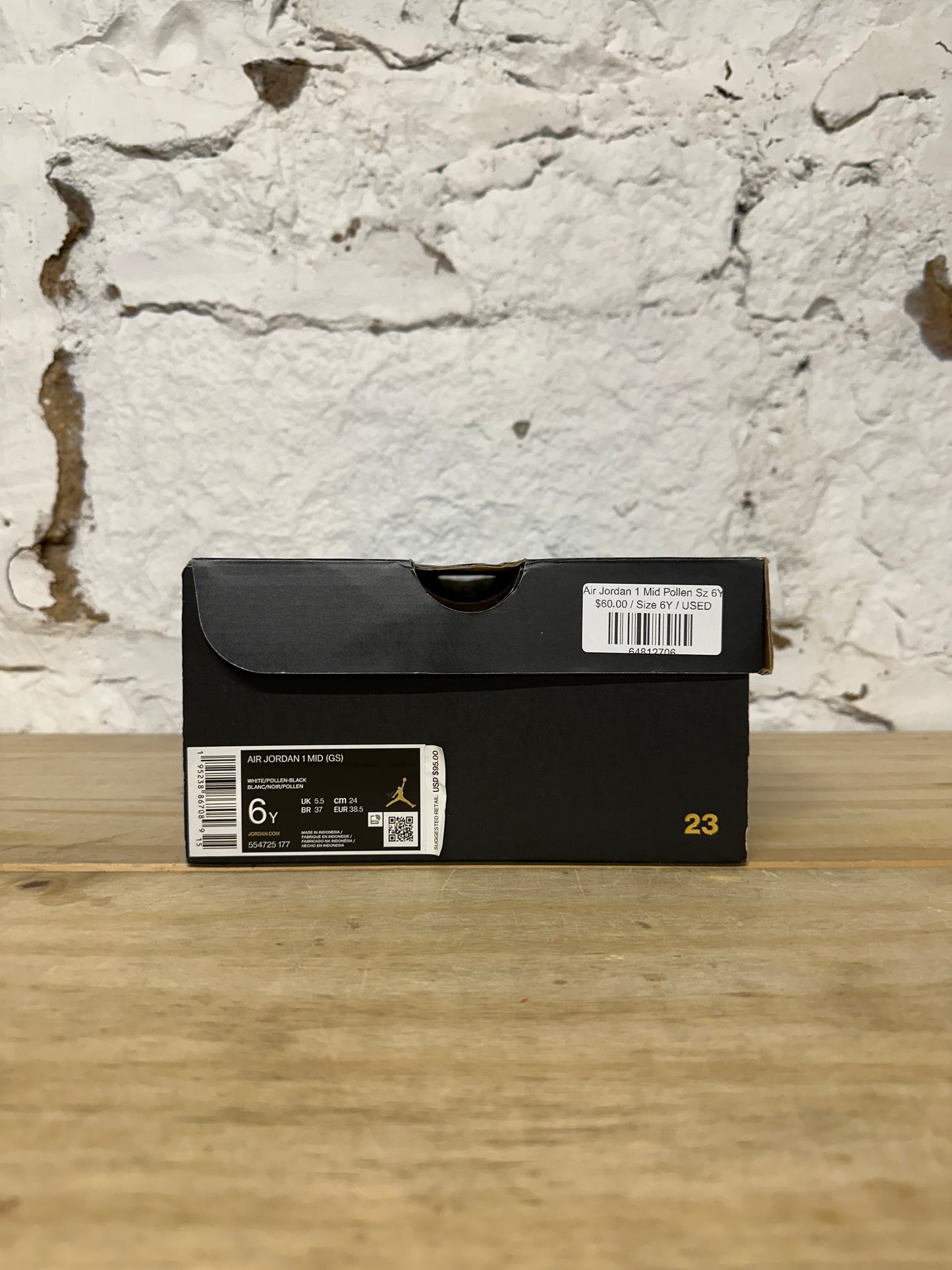 Air Jordan 1 Mid Pollen Sz 6Y