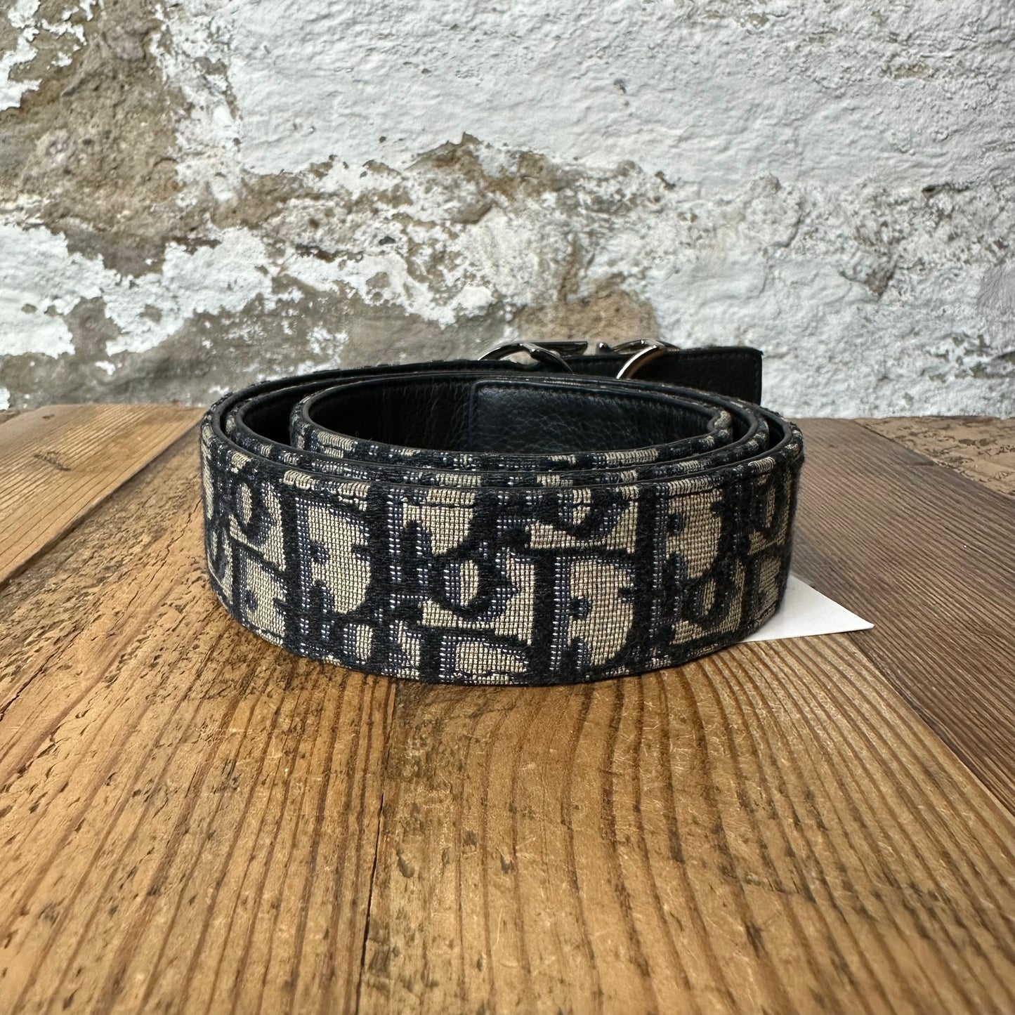 Dior Navy Oblique Belt Sz (100)