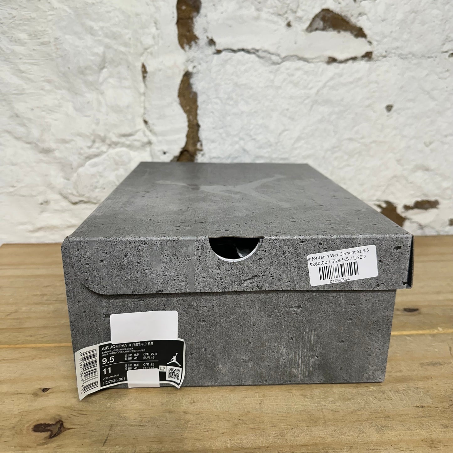 Air Jordan 4 Wet Cement Sz 9.5