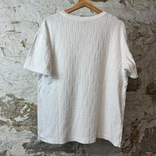 Dior Towel Monogram White T-Shirt Sz XS