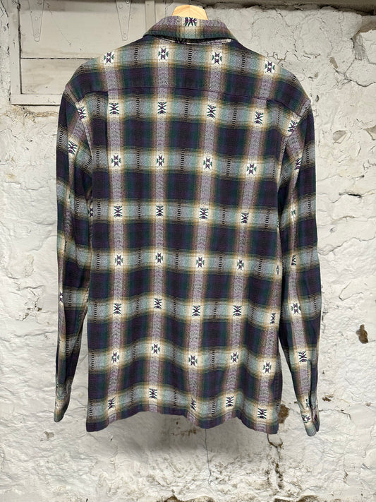 Supreme Plaid Flannel Zip Up Sz L