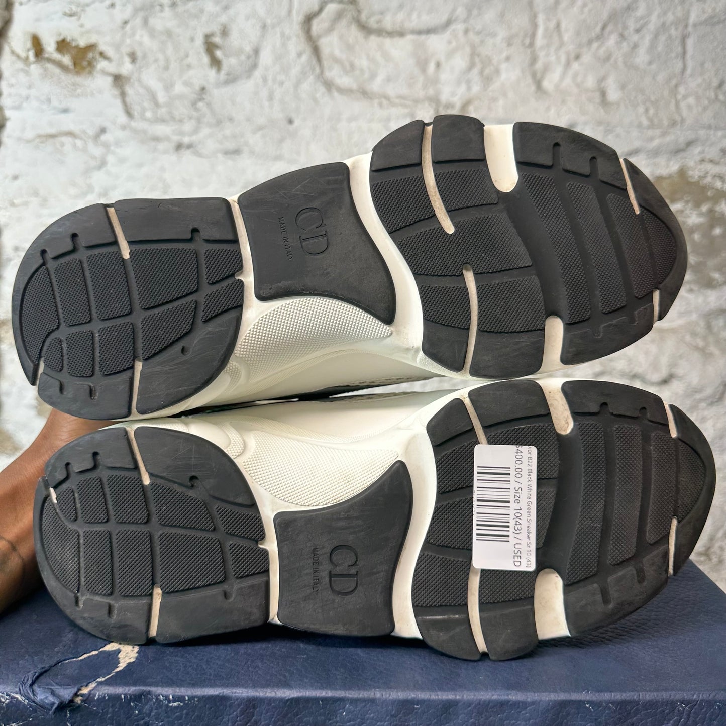 Dior B22 Black White Green Sneaker Sz 10 (43)