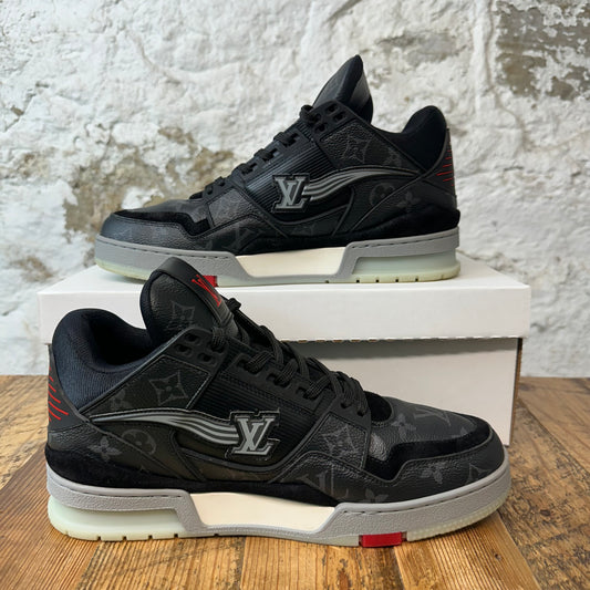 Louis Vuitton Monogram Eclipse Trainer Sz 9 (7.5LV) No Box