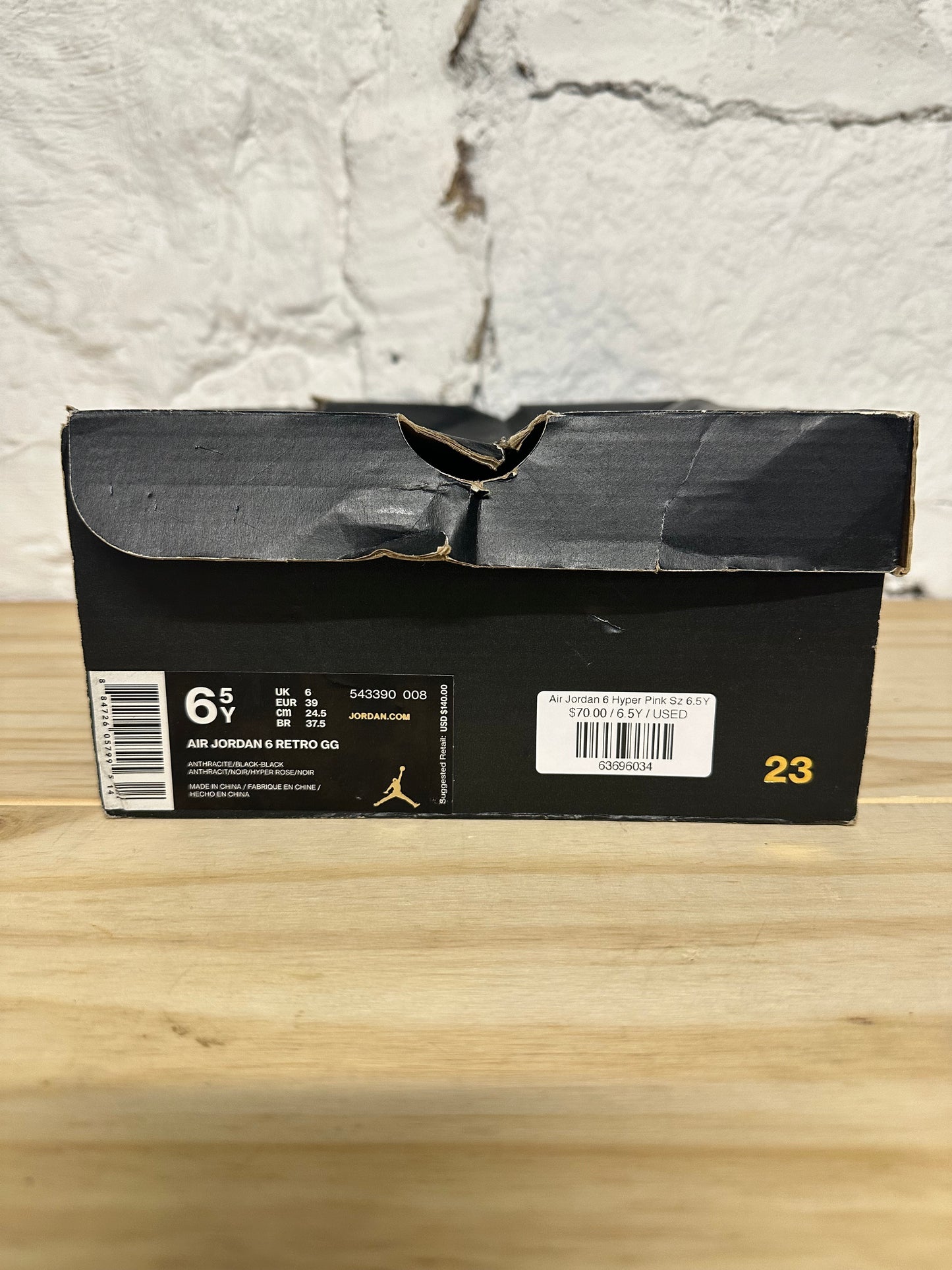 Air Jordan 6 Hyper Pink Sz 6.5Y