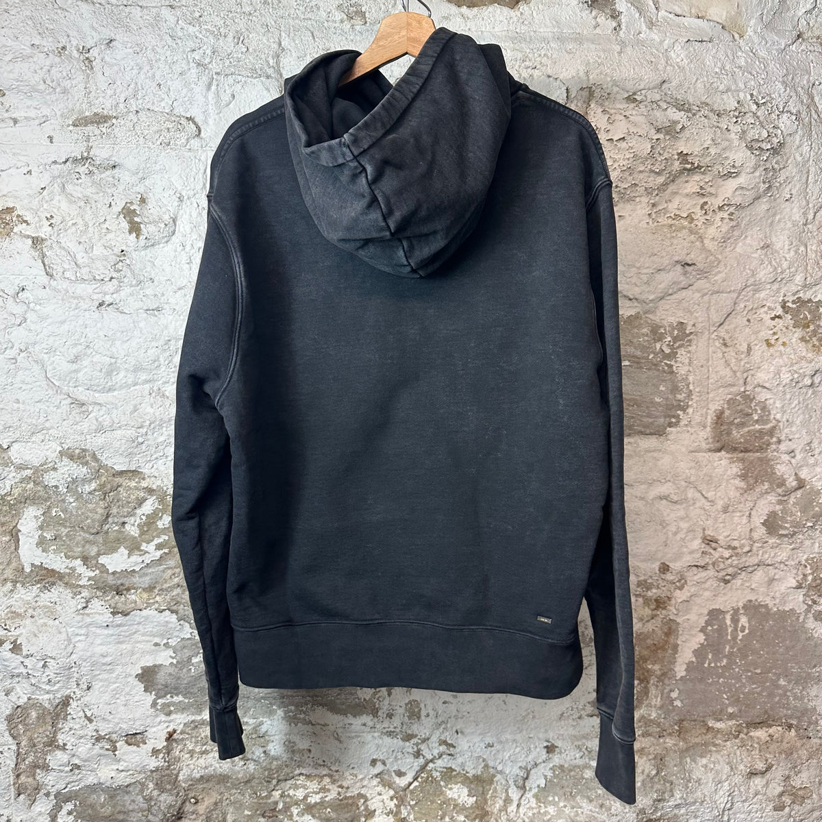 AMiri Vine Spellout Washed Black Hoodie Sz M