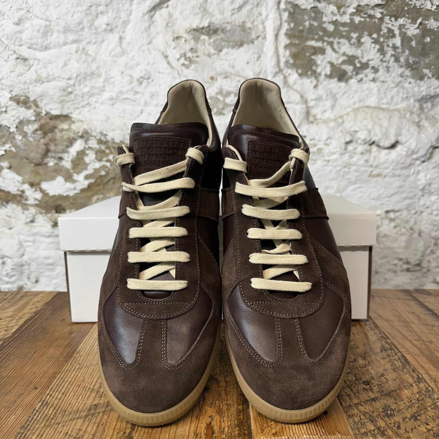 Maison Margiela Replica Brown Leather Suede Sz 15 (48) No Box