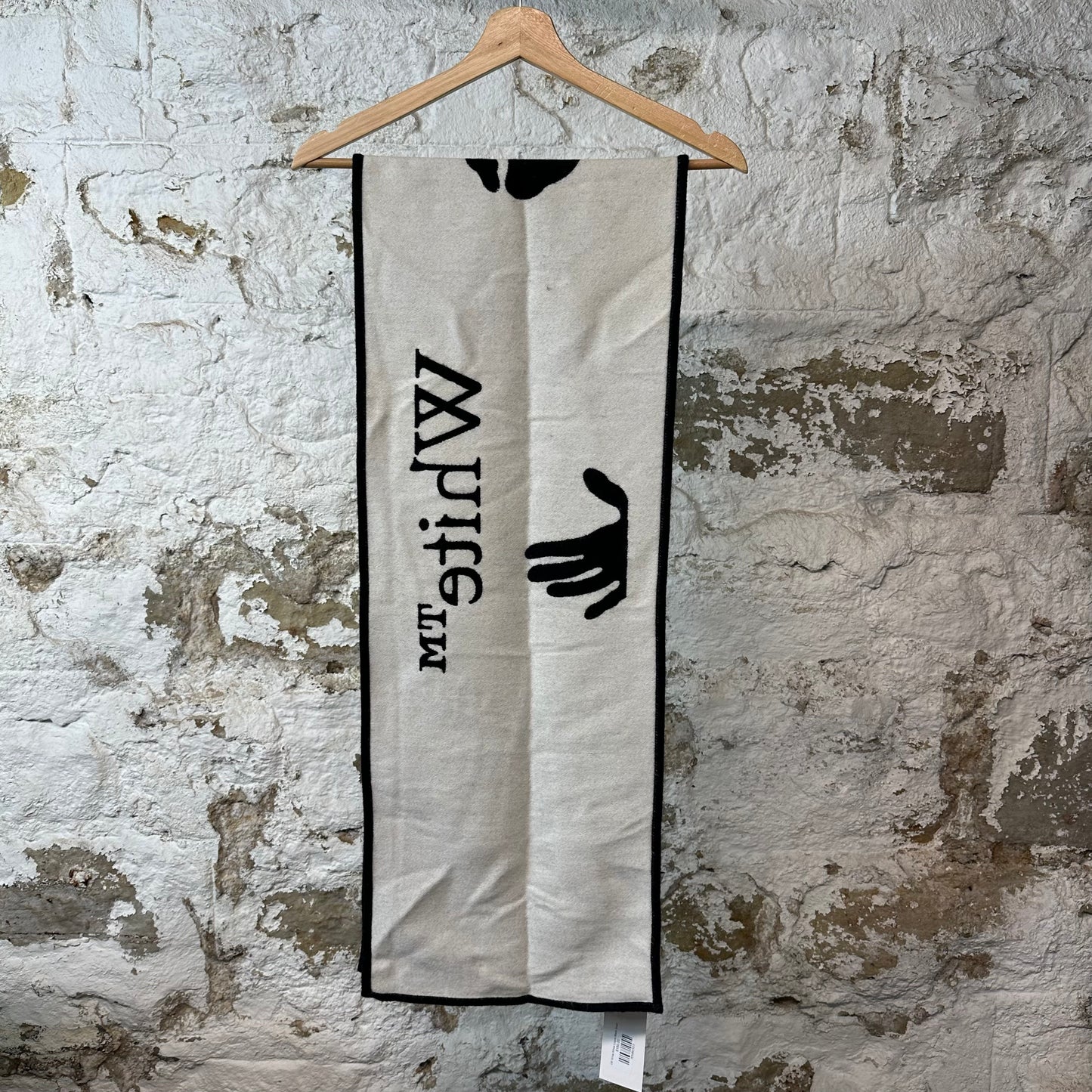 Off-White White Logos Black Scarf