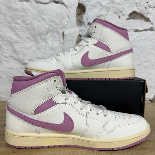 Air Jordan 1 Mid Sail Pink Coconut Milk Sz 9.5 (11W) DS