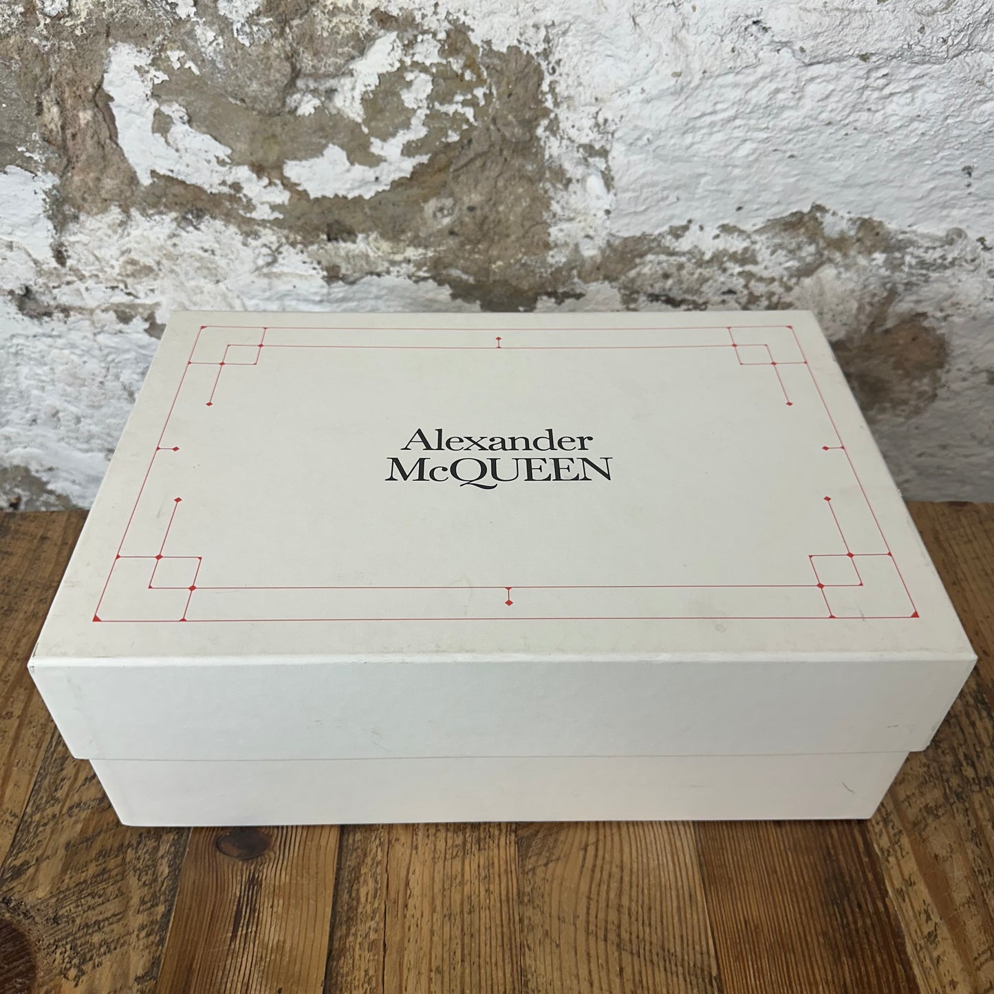 Alexander Mcqueen Red Wax Tab White Sneaker Sz 11 (44)