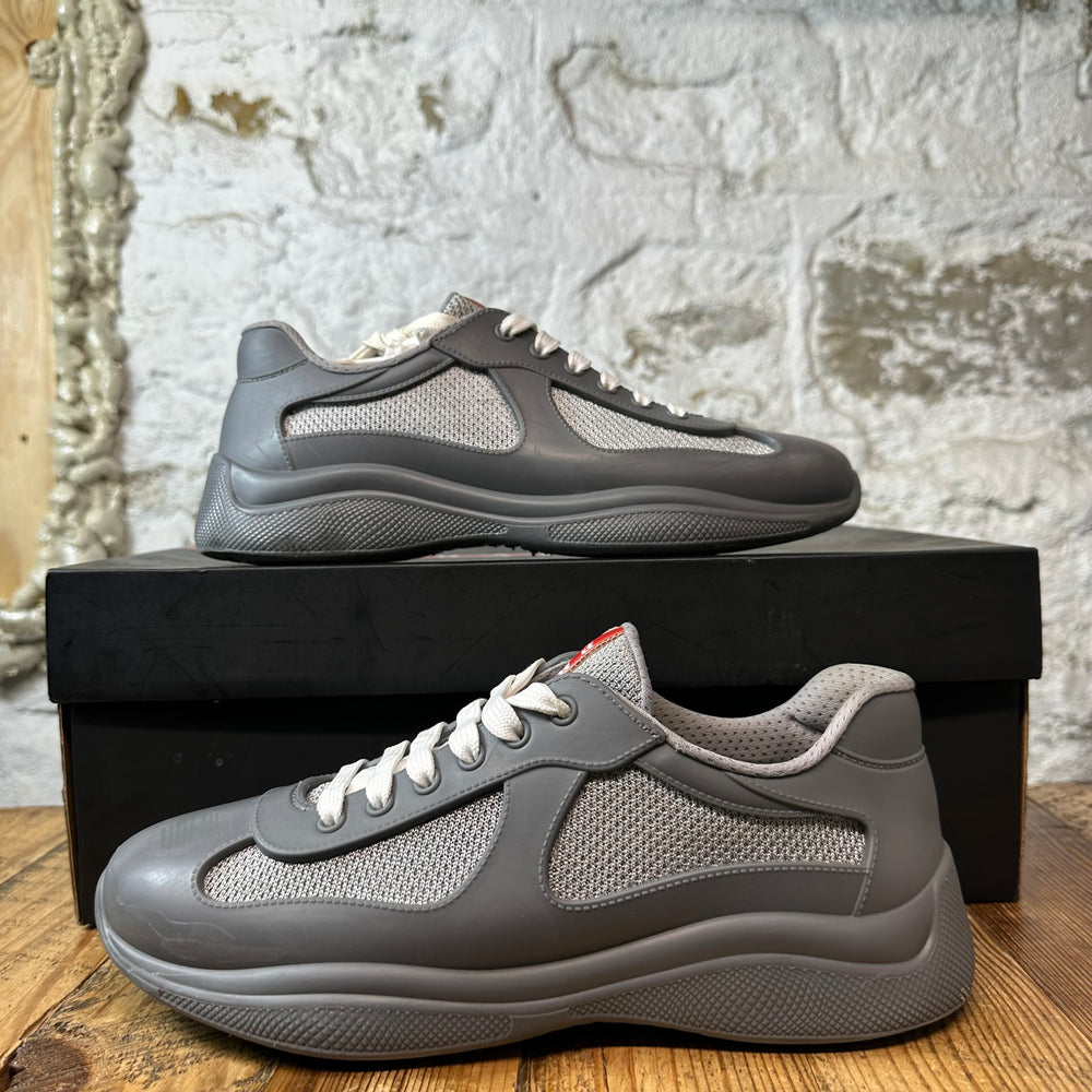 Prada Americas Cup Grey Rubber Sneaker Sz 7 (40)