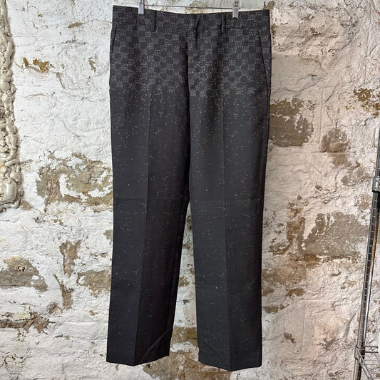 Louis Vuitton White Spread Grey Trousers Sz 36