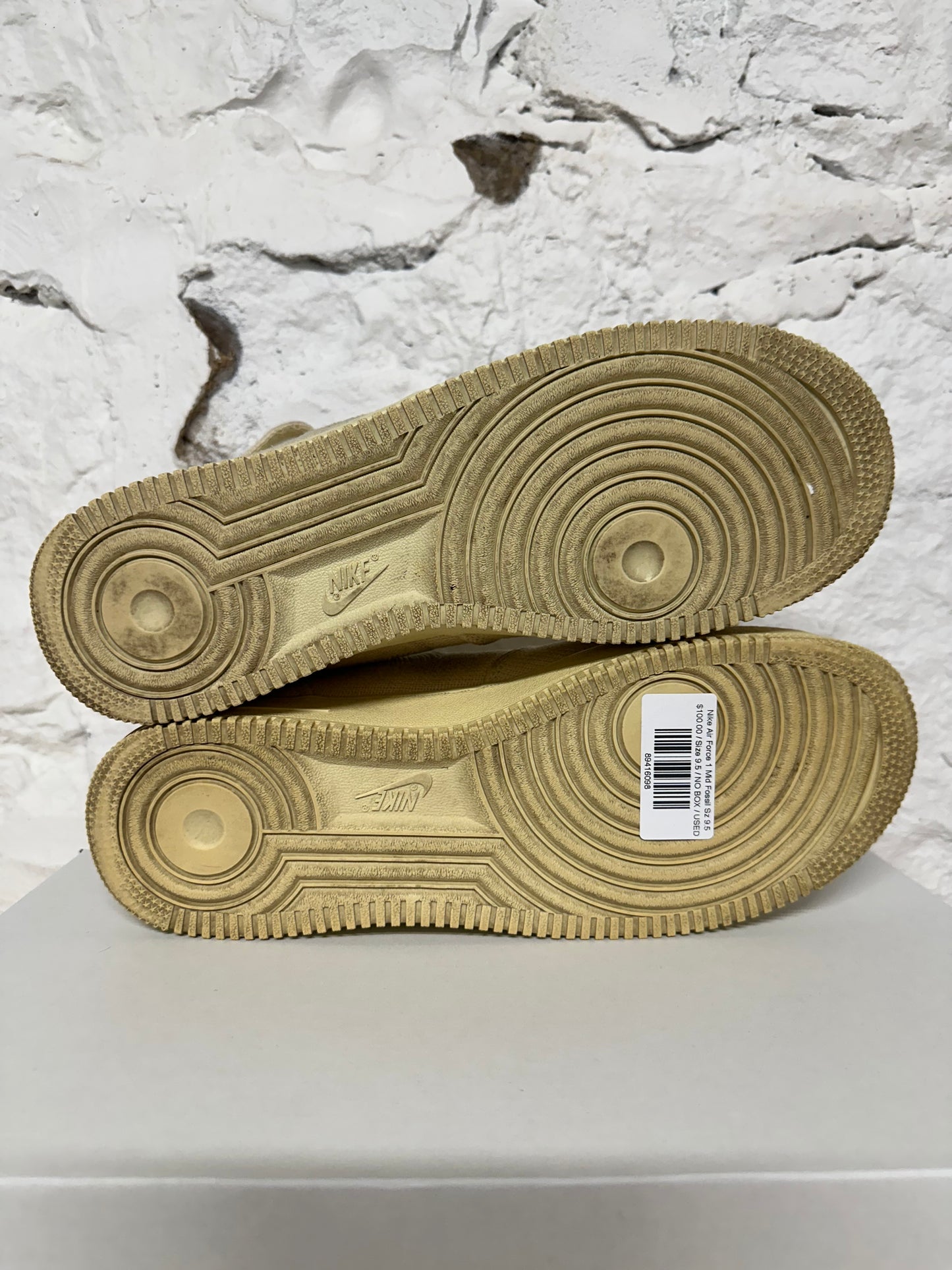 Nike Air Force 1 Mid Stussy Fossil Sz 9.5