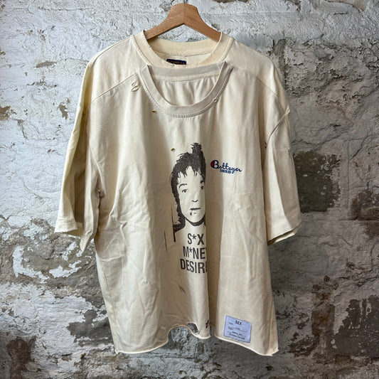 Bottega Desires Sex Sells Cream T-Shirt Sz XL