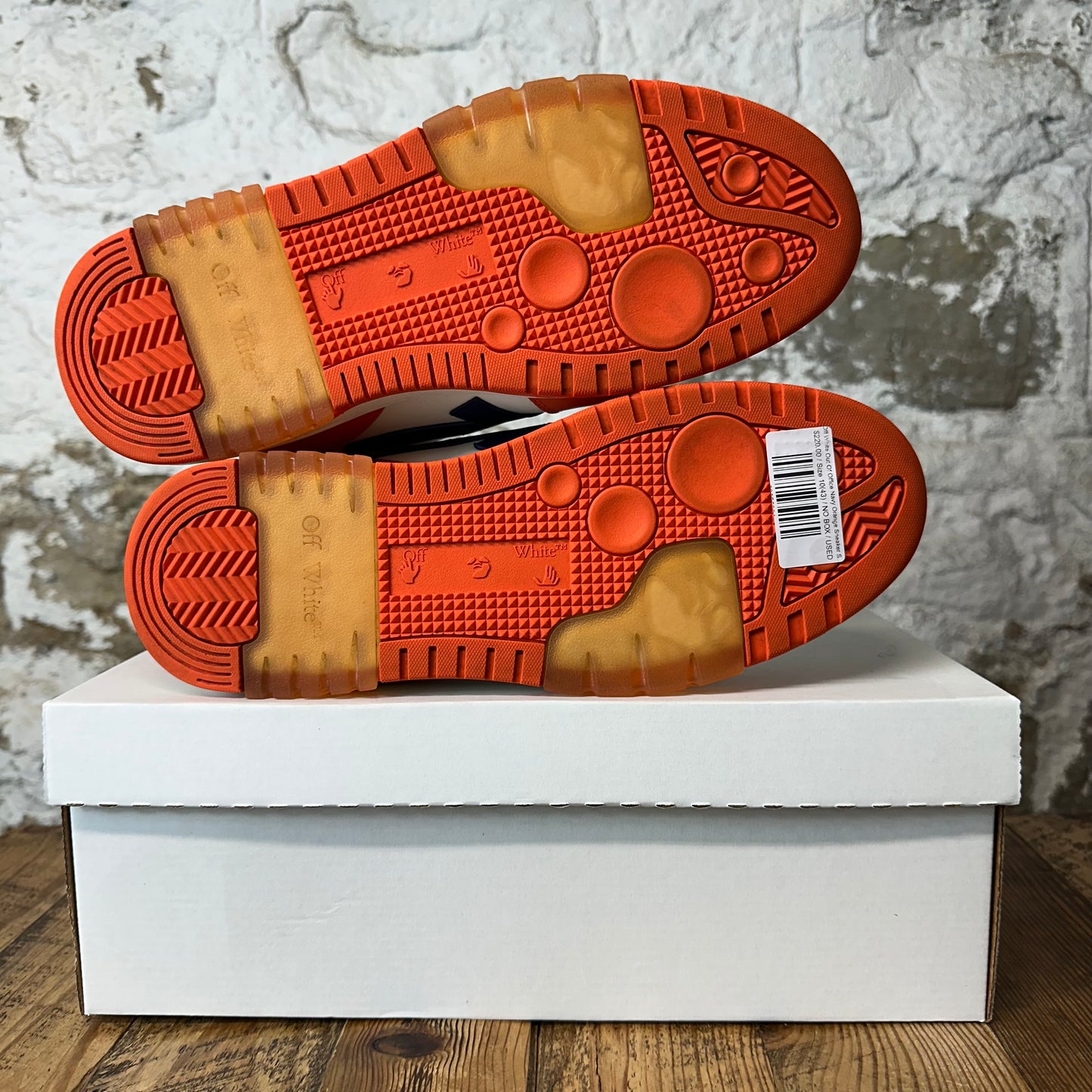 Off-White Out Of Office Navy Orange Sneaker Sz 10 (43)