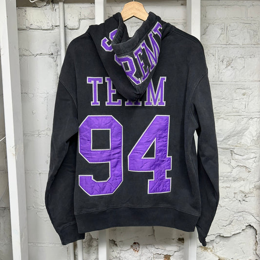 Supreme Team 94 Black Purple Hoodie Sz M