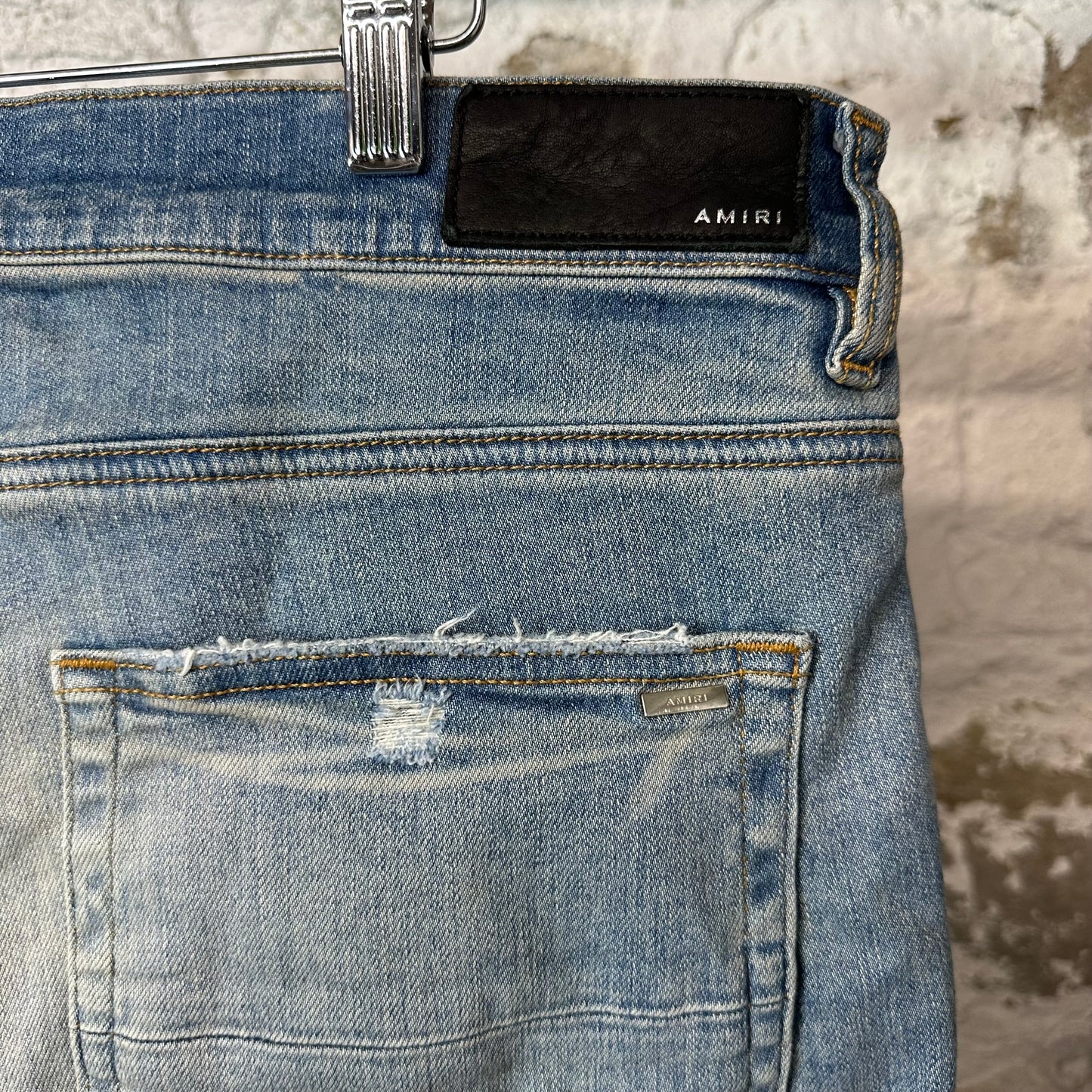 Amiri MX1 Denim Spell Blue Denim Jeans Sz 38