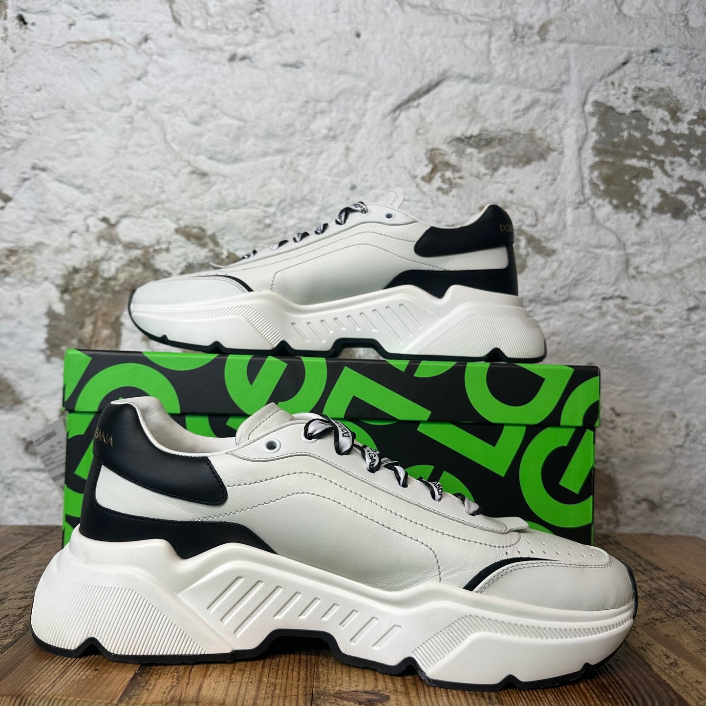 Dolce Gabbana White Black Daymaster Sneaker Sz 11