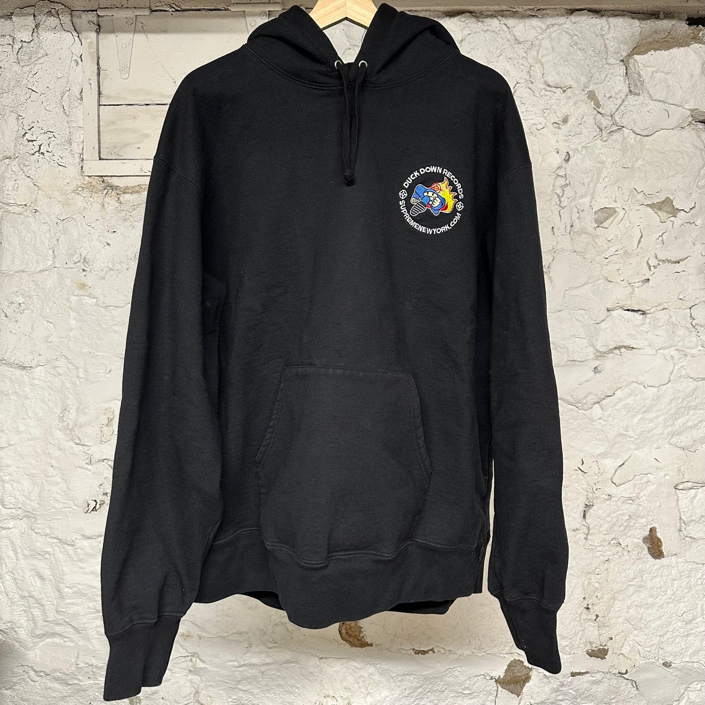 Supreme Duck Down Records Black Hoodie Sz XL
