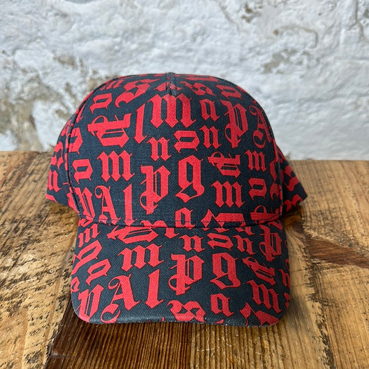 Palm Angels Red Navy Hat