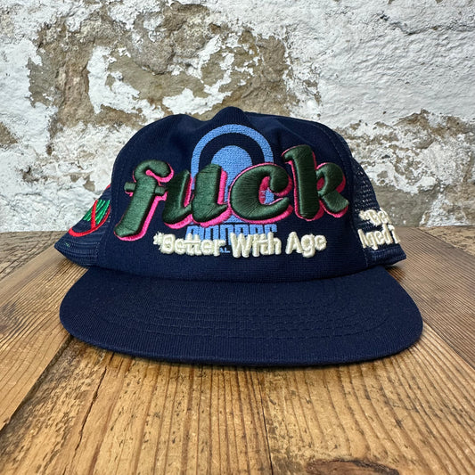 Better With Age Embroidered Navy Trucker Hat