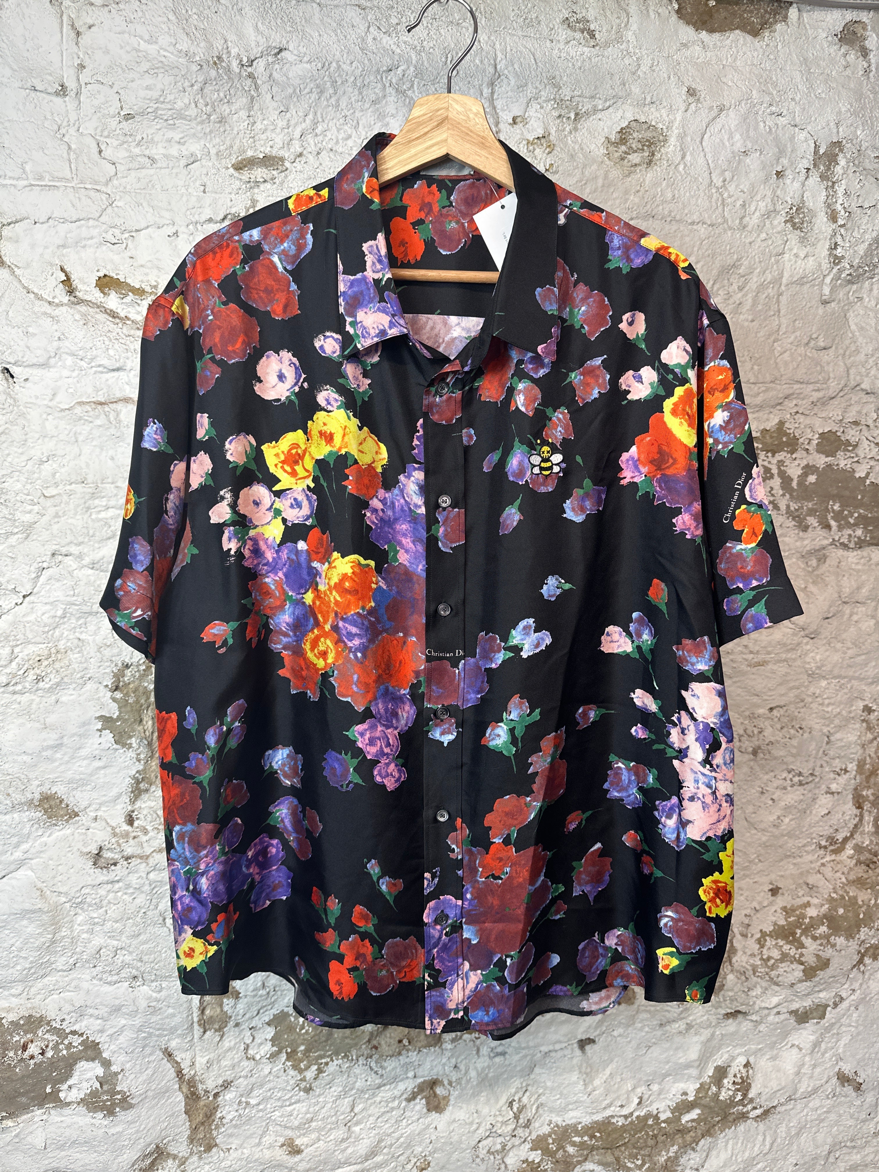 Dior Kaws Floral Button Up Shirt Sz L
