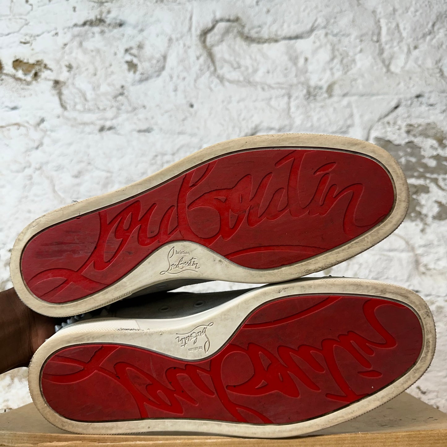 Christian Louboutin Grey Suede Spike Sneaker Sz 8.5 (41.5)