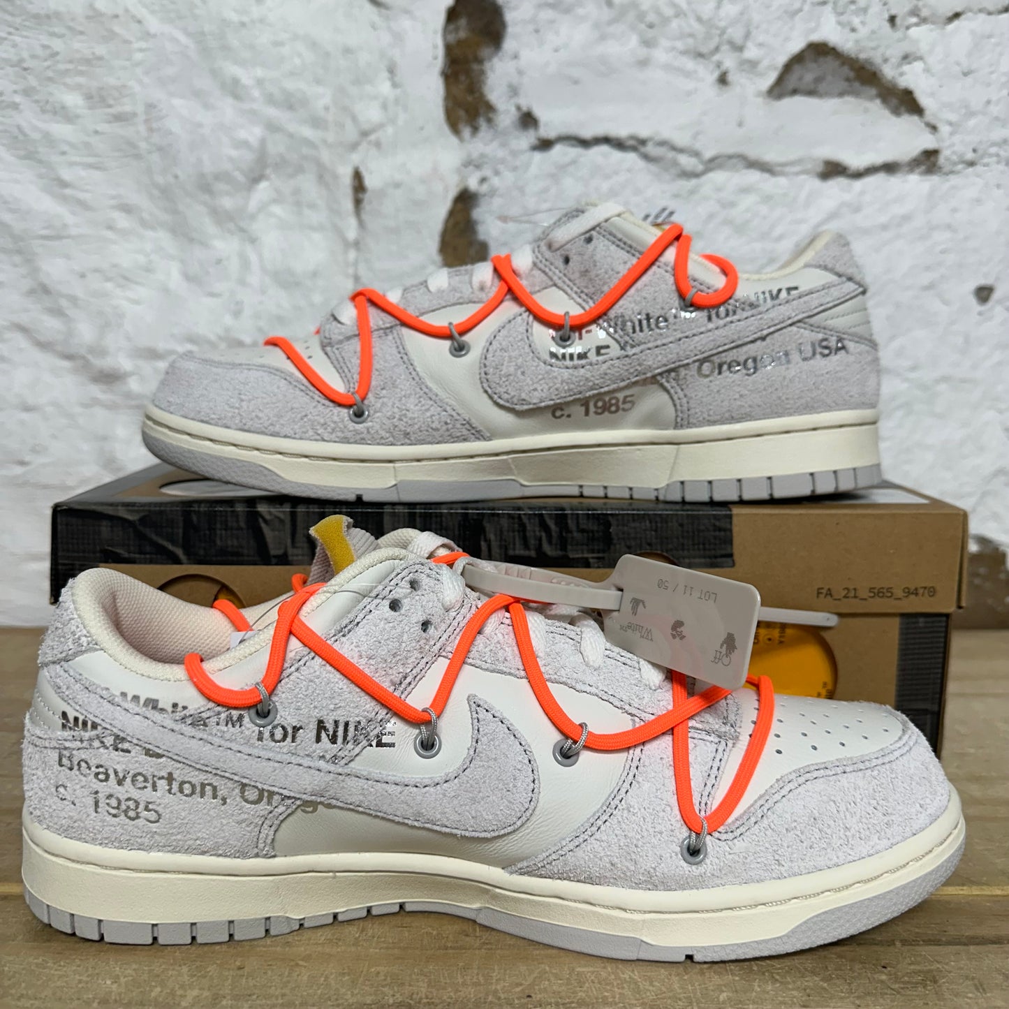 Nike Dunk Low Off-White Lot 11 Sz 10.5 DS