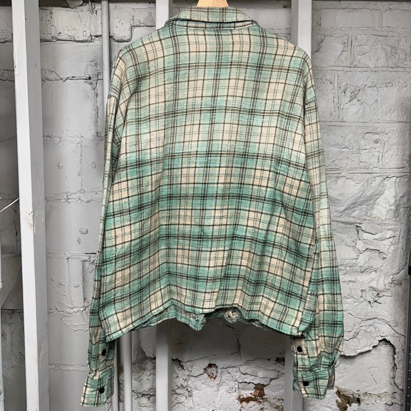 Vale Forever Sky Gems Green Flannel Long Sleeve T-Shirt Sz XL
