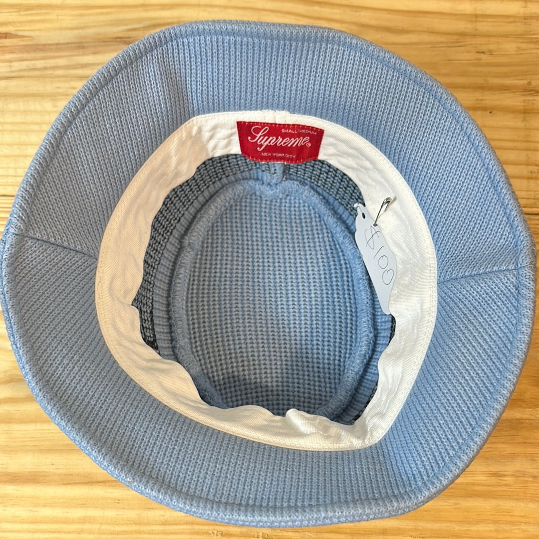 Supreme Knit Logo Crusher Light Blue Hat