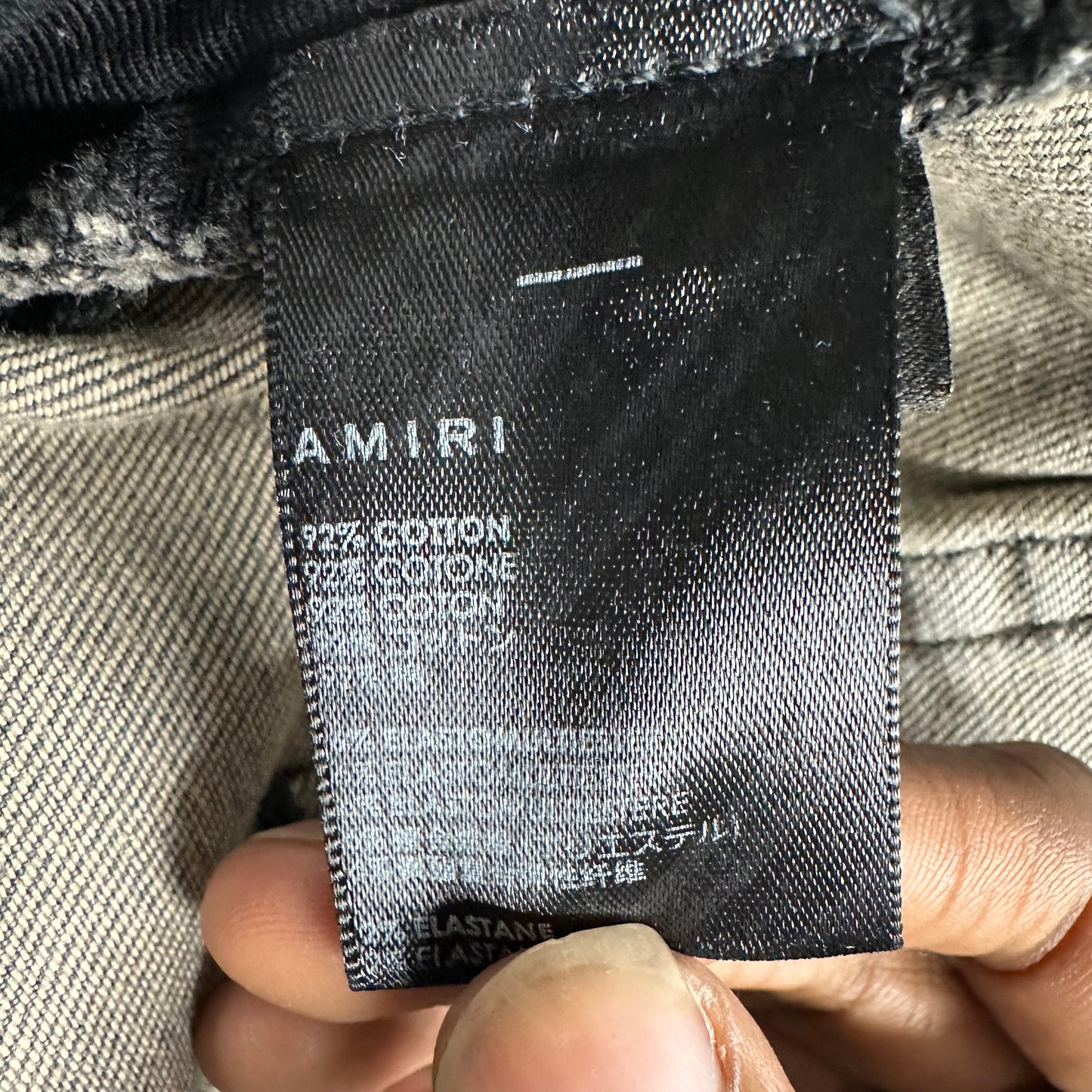 Amiri Army Stencil Grey Denim Jeans Sz 33