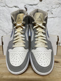 Air Jordan 1 Mid Wolf Grey Aluminum Sz 10.5 (12W)